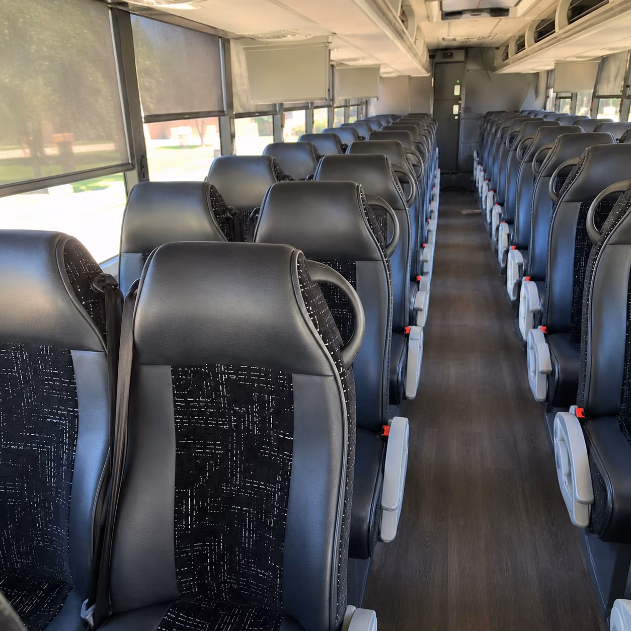 clovis charter bus rental interior